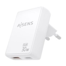 Carregador de Dispositivos Móveis USB-C e USB-A 30W - Aisens ASCH-30W2P074-W