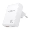 Carregador de Dispositivos Móveis USB-C e USB-A 30W - Aisens ASCH-30W2P074-W