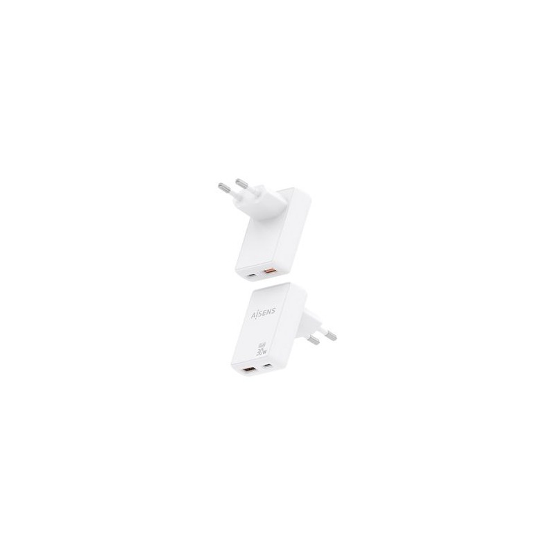 Carregador de Dispositivos Móveis USB-C e USB-A 30W - Aisens ASCH-30W2P074-W