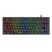Teclado Mars Gaming MK023 TKL FRGB Rainbow H-Mech Red Switch PT Preto