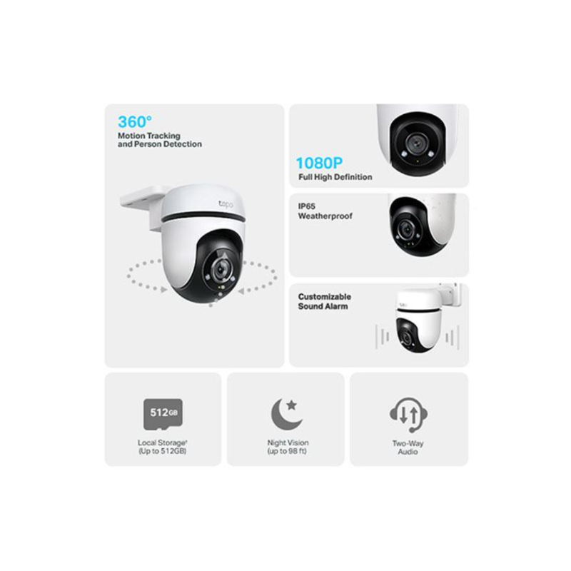 TP-Link Tapo C500 Câmara de Segurança Wi-Fi Exterior Pan/Tilt 360