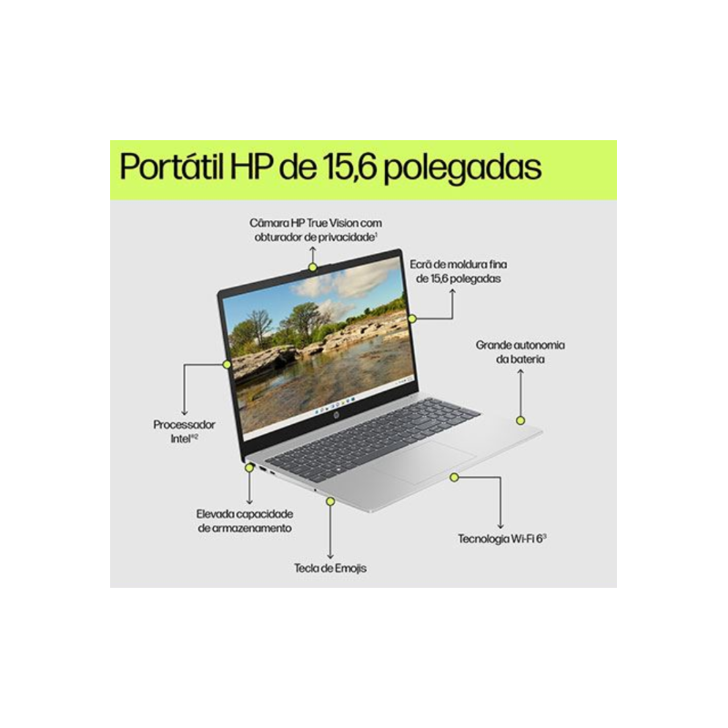 Computador Portátil 15-fd1025np 15,6'' - Intel Core Ultra 7 155H - RAM: 32 GB - 1 TB SSD - Intel Graphics