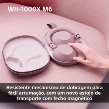 Auscultadores Bluetooth SONY WH 1000XM6 (Over Ear - Noise Cancelling - Microfone - Rosa)