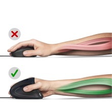 Rato Ergonómico Subblim Glide Vertical Ergo USB Preto