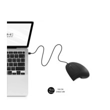 Rato Ergonómico Subblim Glide Vertical Ergo USB Preto