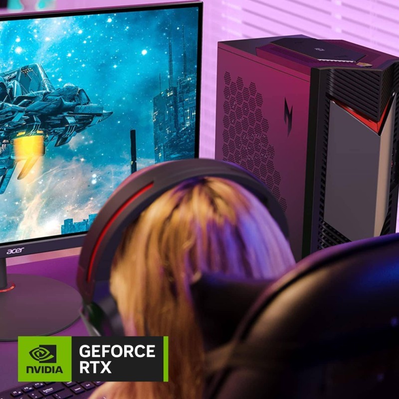 Desktop Gaming ACER Nitro 50 N50-656 (Intel Core i7-14700F - NVIDIA GeForce RTX 5060 - RAM: 16 GB - 1 TB SSD)