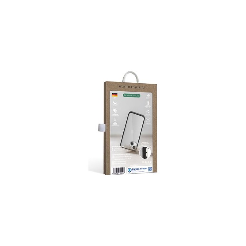 Capa Bio Woodcessories para Apple iPhone 14 Pro Max - Preto Transparente