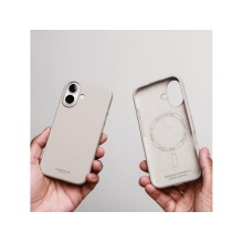 Capa VONMÄHLEN MagSafe Silicone para iPhone 17 (Bege)