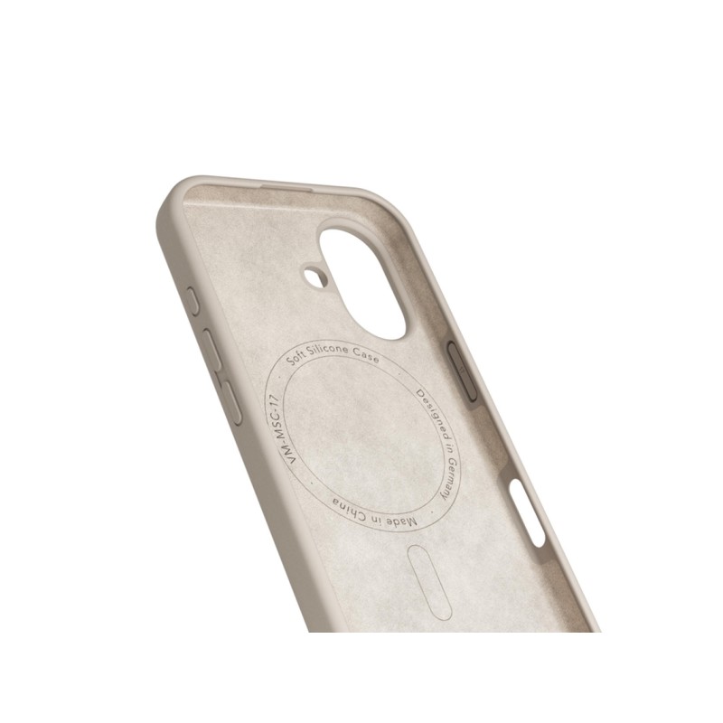 Capa VONMÄHLEN MagSafe Silicone para iPhone 17 (Bege)