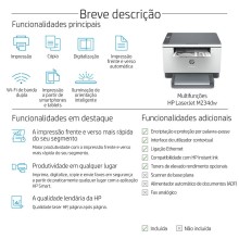 Impressora Laser Monocromática HP LaserJet M234dw Multifunções (Impressão, Cópia, Digitalização), Duplex Auto, Wireless