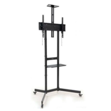 Suporte de Chão Inclinável com Rodas para TV/Monitores 37"-70"  TooQ NEFERTITI FS1151M-B