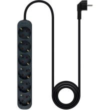 Extensão com 6 Tomadas Tipo F 1.4m Nanocable Preto