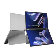 Monitor Asus 14" ZenScreen Duo OLED MQ149CD FHD WUXGA 60Hz 1ms Dobrável Duplo Ecrã HDMI USB-C Prateado