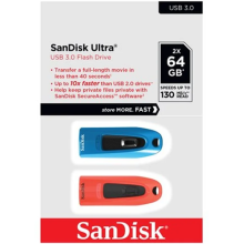 Ultra Unidade de Memória SANDISK Usb 64 Gb Usb Type-A 3.0 (Azul e Vermelho)