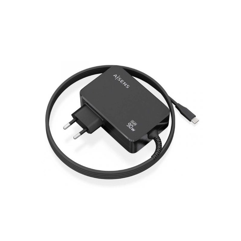 Carregador de Parede 90W GaN PD3.0 USB-C Preto Aisens ASCH-1PD90WL034-BK