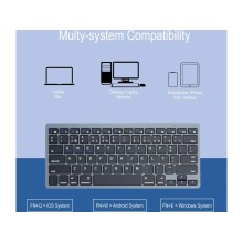 Teclado Ewent Ultra-Slim Bluetooth EW3120 (Português - Cinzento)