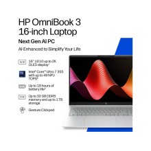 HP OmniBook 3 16-bu0002np (16'' - Intel Core 5 120U - RAM: 16 GB - 512 GB SSD - Intel Graphics)