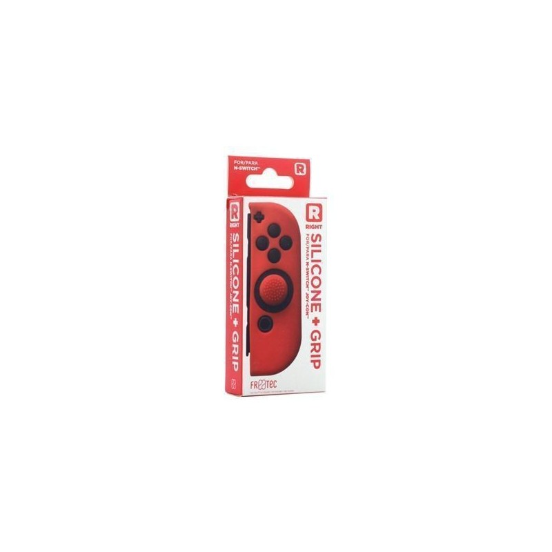 Proteção de Silicone Vermelho + Grips para Joy-Con (8436563090622/8436563090608)
