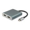 Equip Adaptador USB Type C / 2 x HDMI Female - 133464