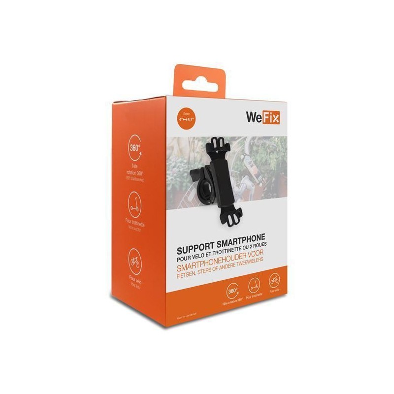 Suporte Universal Wefix para Guiador - Preto